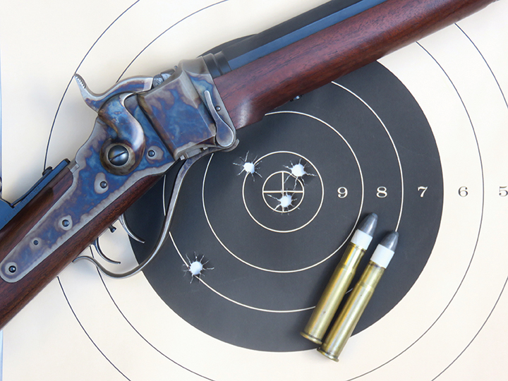 Here’s the first group fired with the .441-inch diameter BACO bullets.